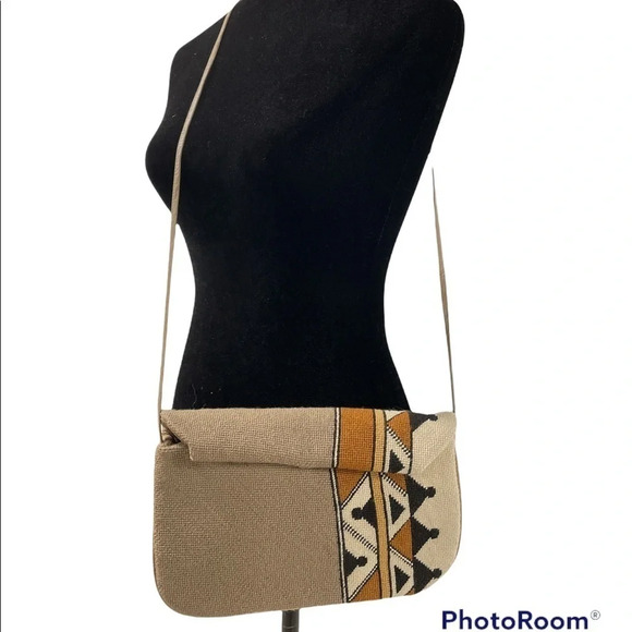 PATRICIA SMITH MOON BAG Vintage 1980 Aztec Bag - Picture 4 of 14
